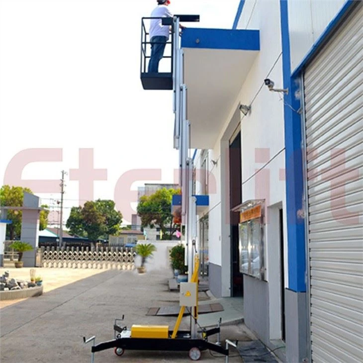 Single Mast Aluminum Lift Platform
